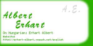 albert erhart business card